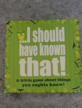 I Should Have Known That! Green Trivia Game EUC